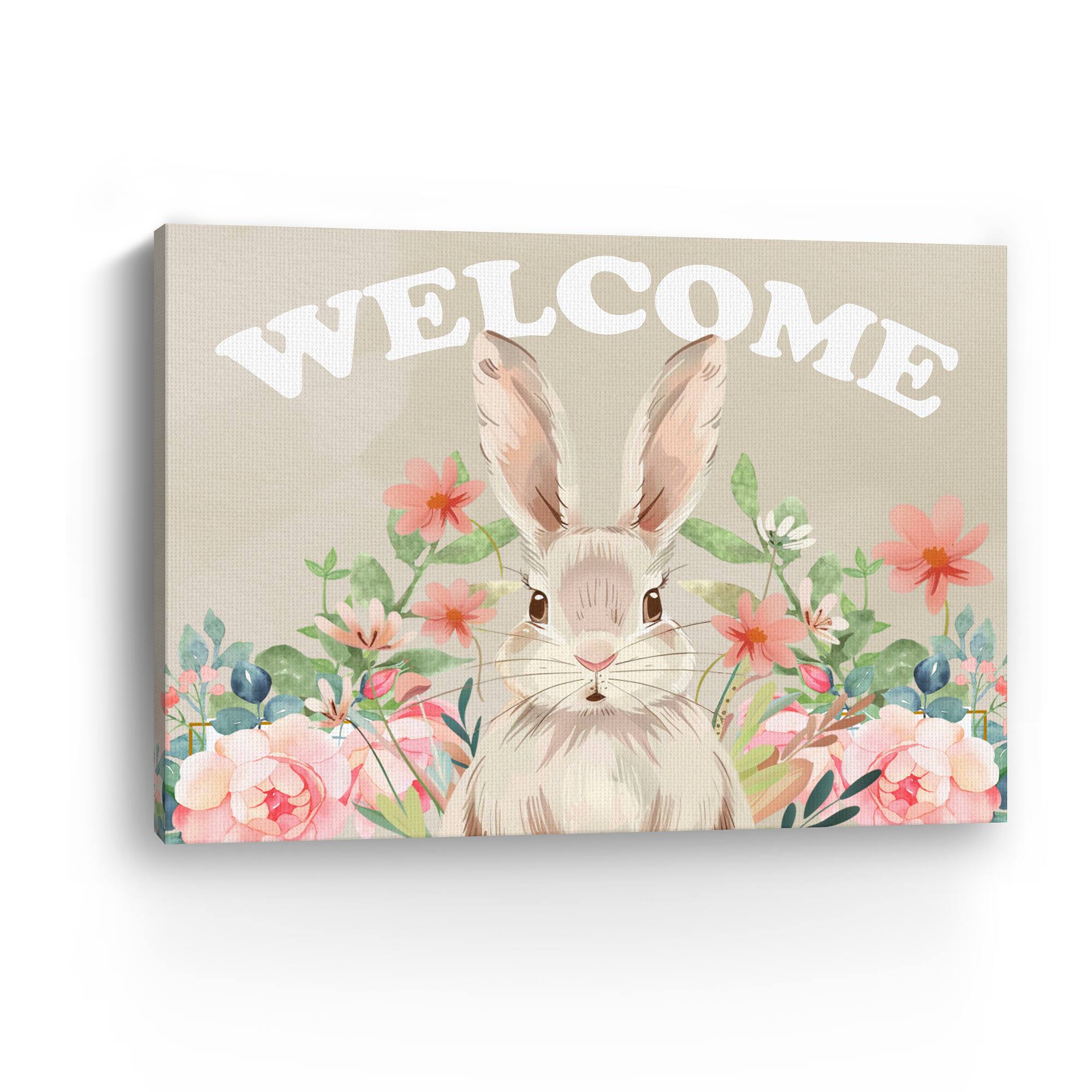 Lumaprints Welcome Bunny Canvas Giclée Art